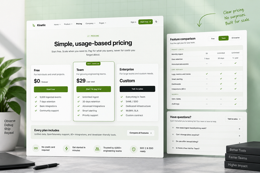 SaaS Pricing Page