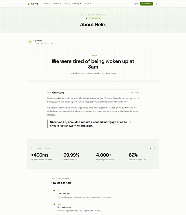 startup Joomla template - JA Kinetic