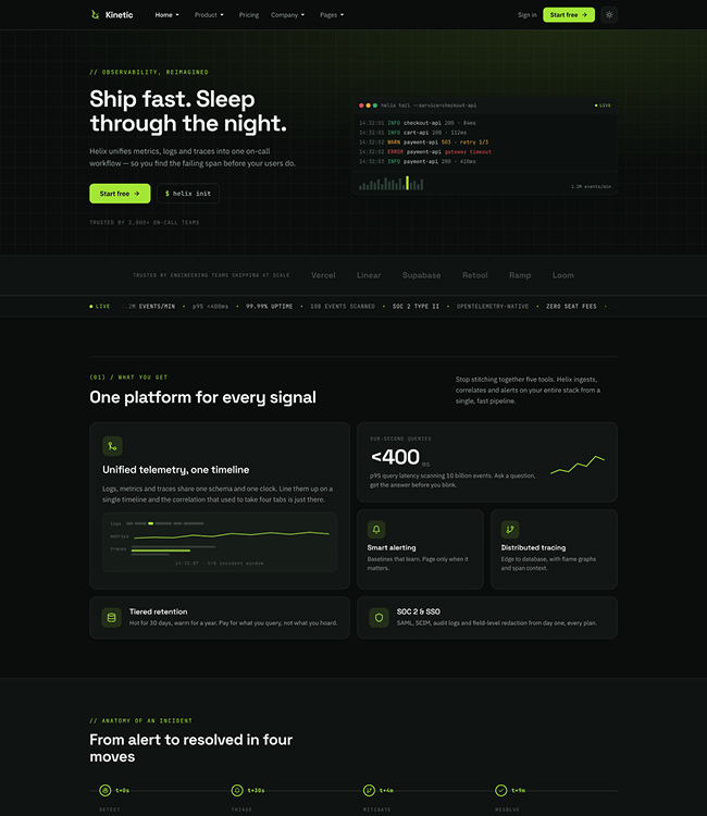 Dark theme Joomla template - JA Kinetic