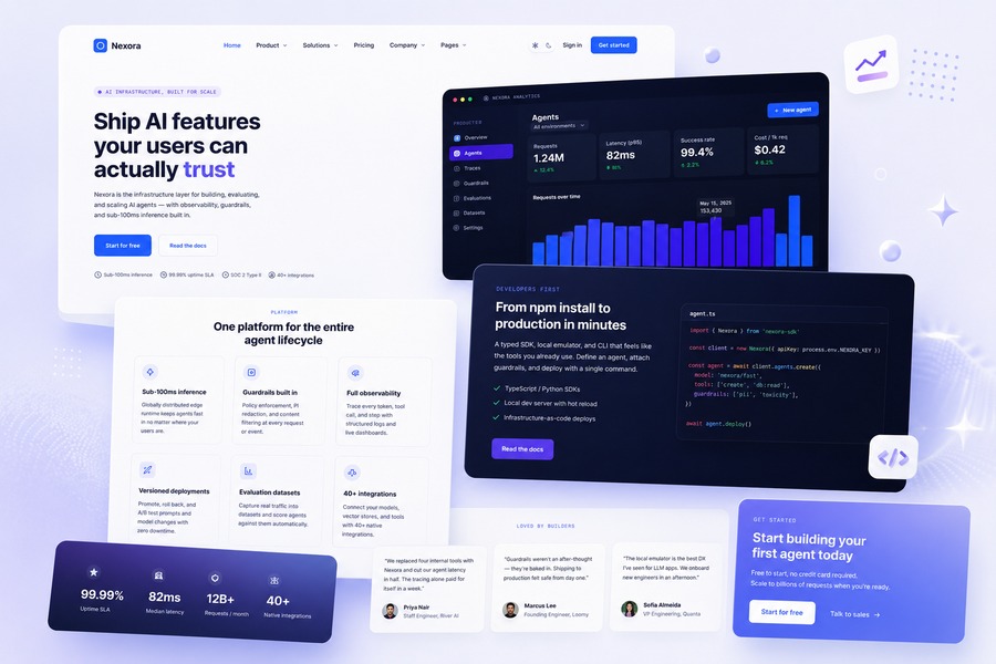 Modern AI and SaaS Homepage
