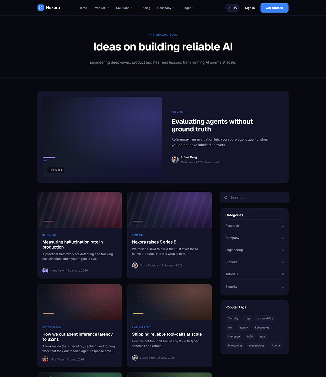News Joomla template - JA Nexora