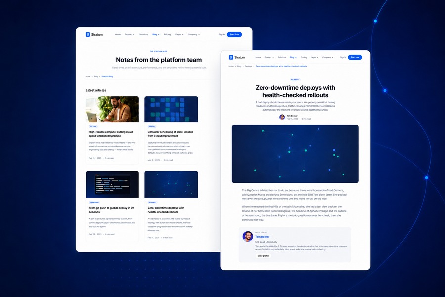 Blog and Article Layouts