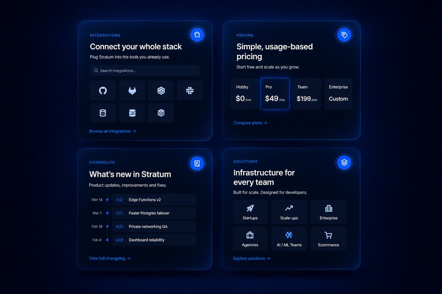 Ready-made SaaS Pages
