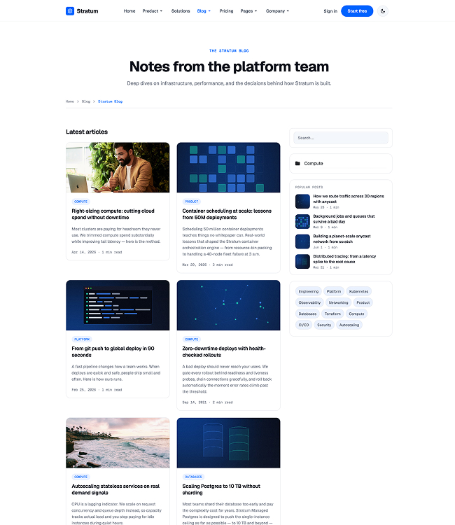 News Joomla template - JA Stratum