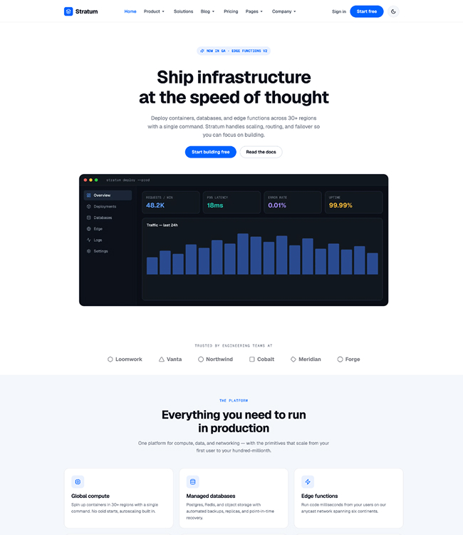 Light theme Joomla template - JA Stratum