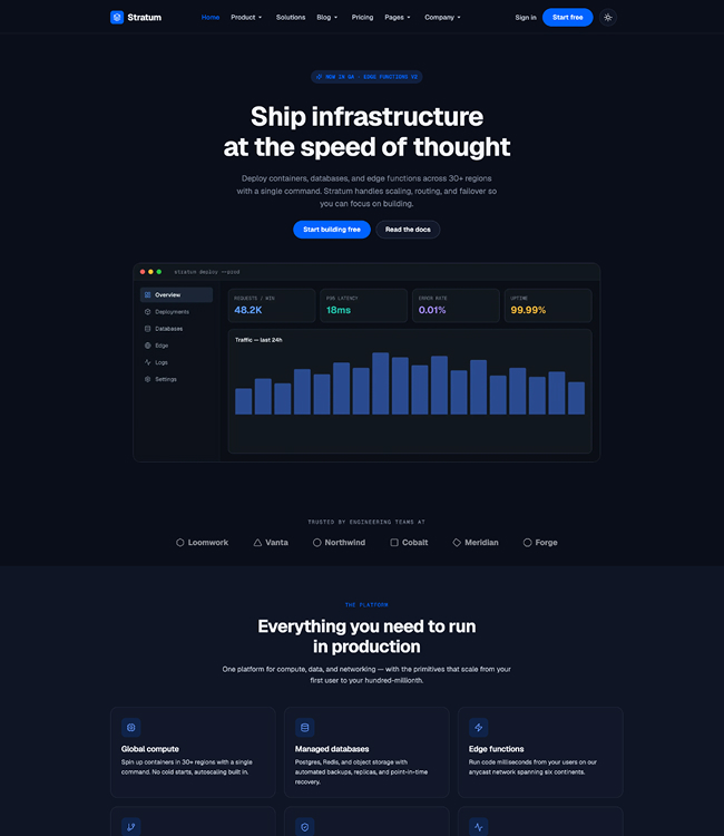 Business Joomla template - JA Stratum
