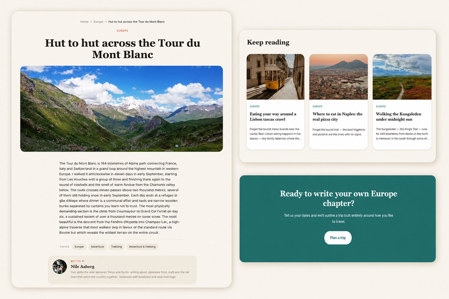 Elegant Travel Story Layouts