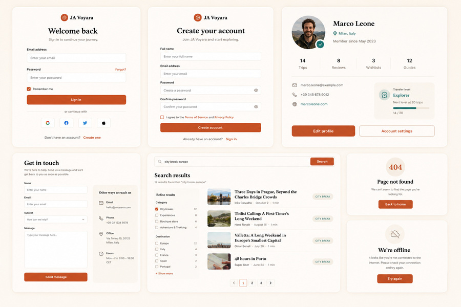 Fully Styled Joomla Pages