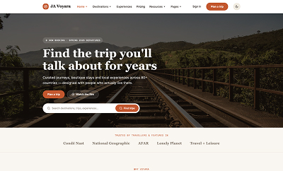 Travel Agency Joomla Template - JA Voyara