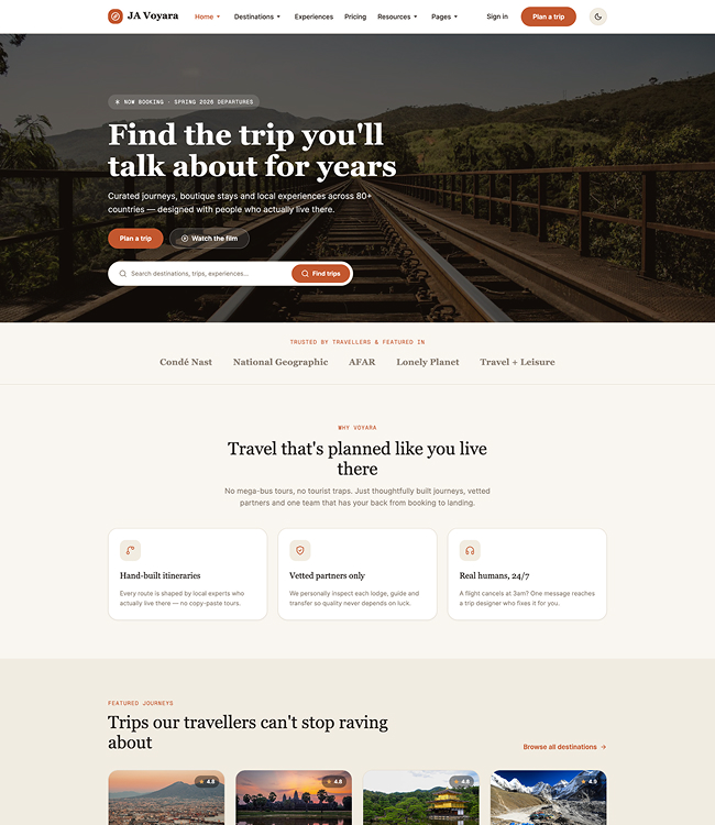 Business Joomla template - JA voyara