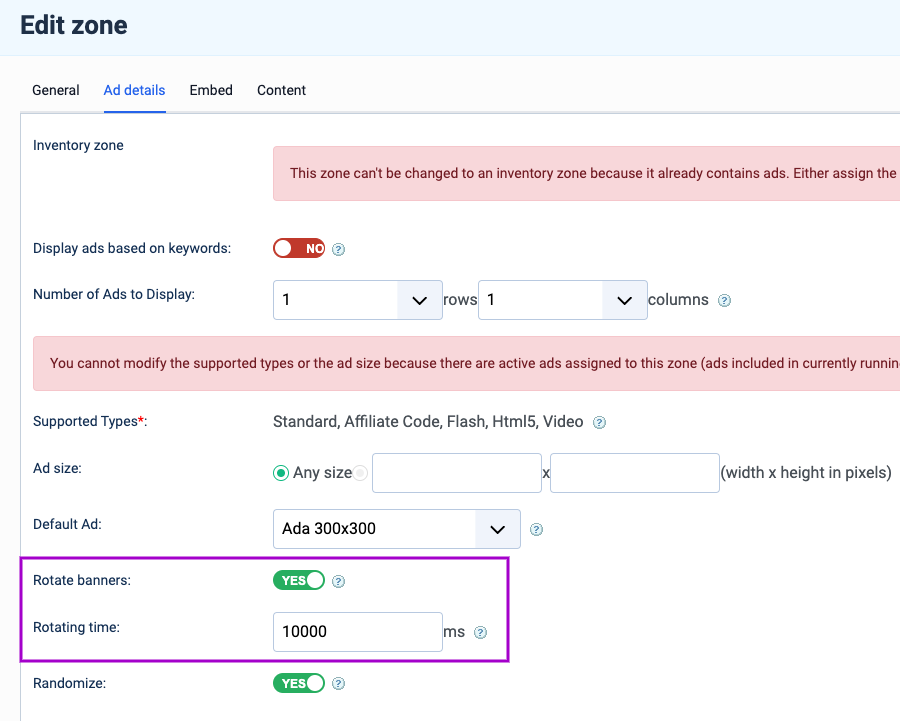 Joomla advertising extension Ad Rotation