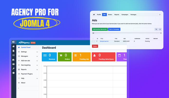 Preview: iJoomla Ad Agency Pro Joomla extension for Joomla 4 preview is here