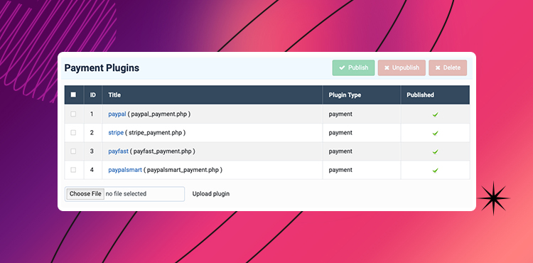 Joomla advertising extension payment method