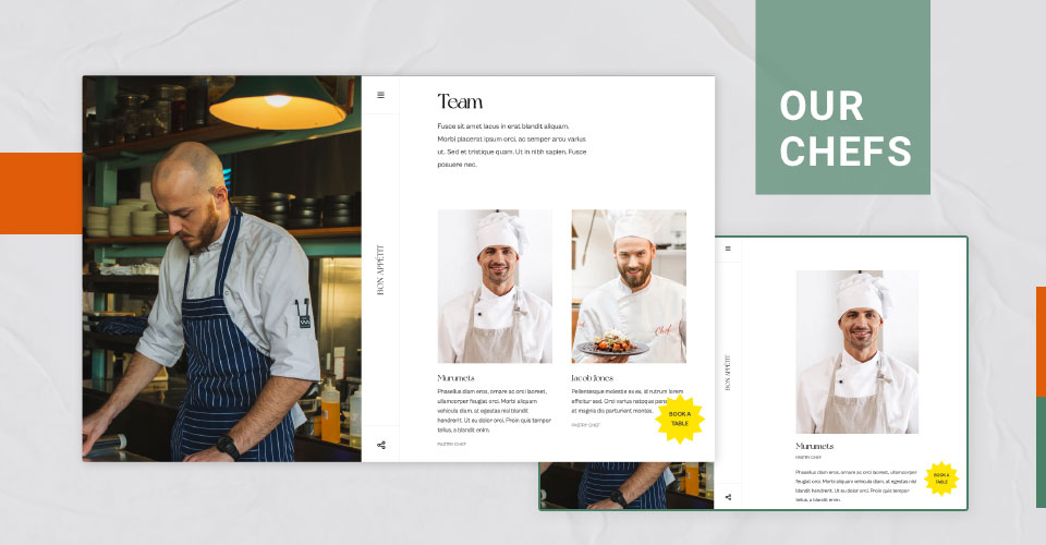 restaurant chefs gallery Joomla template