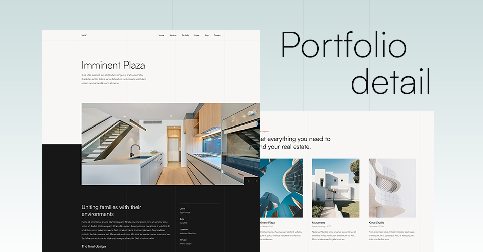 Joomla template for interior design portfilio