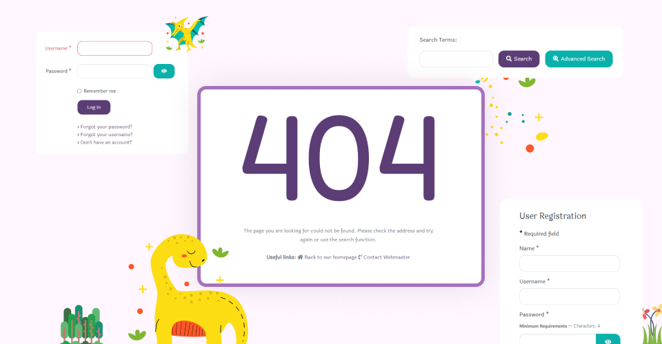 Joomla default pages for kindergarten