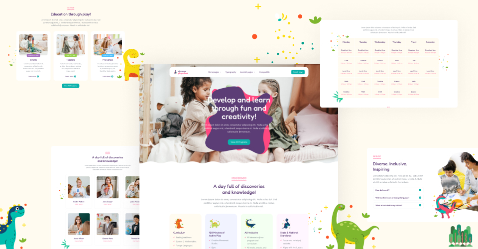 Joomla template for kindergarten