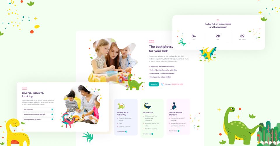 Joomla template for kid school