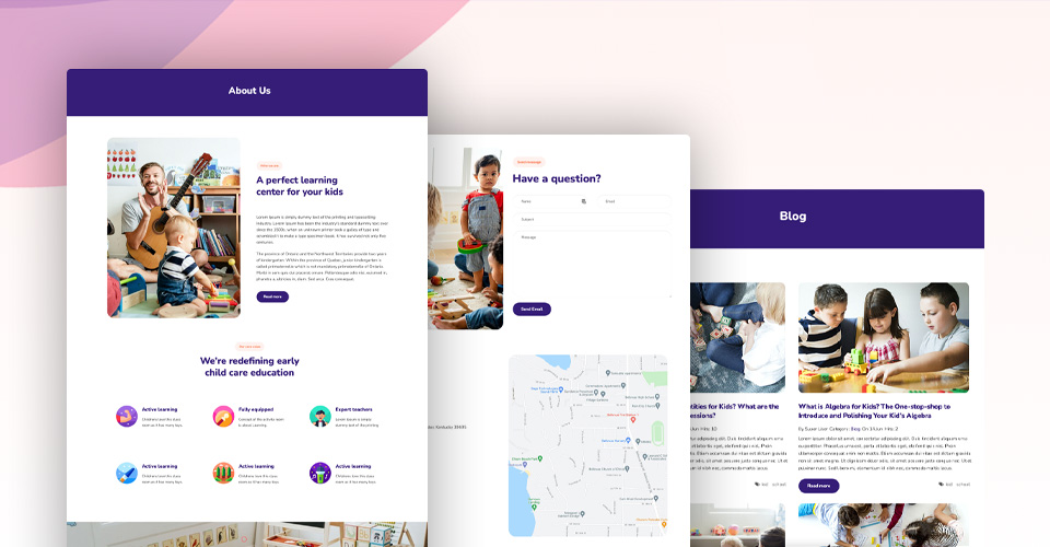 kindergarten Joomla template theme