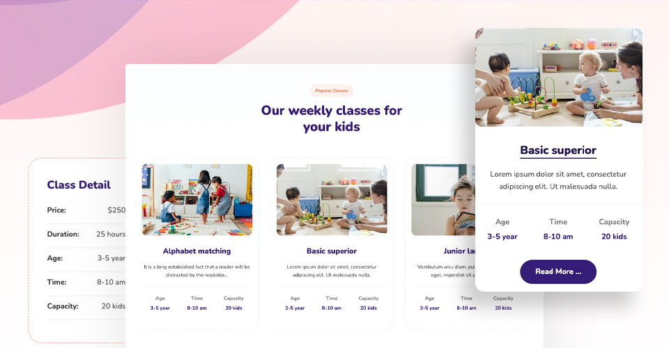 kindergarten Joomla template theme