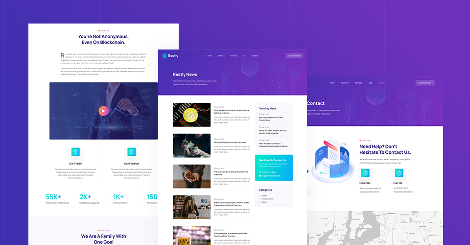 Joomla template for cypto business