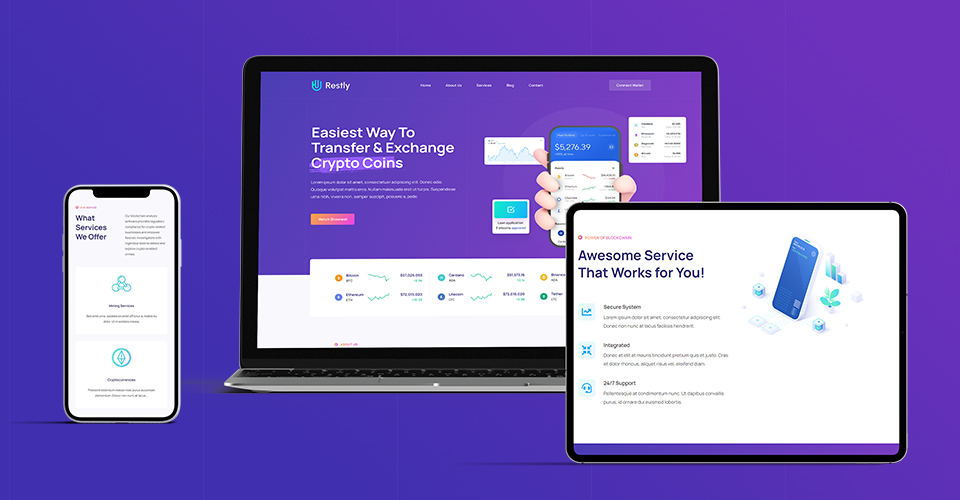 responsive Joomla crypto template