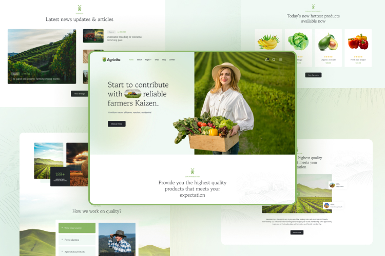 Joomla template for agriculture