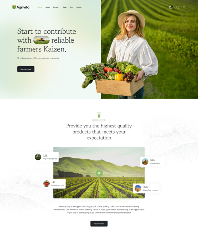 Professional Joomla template for agriculture