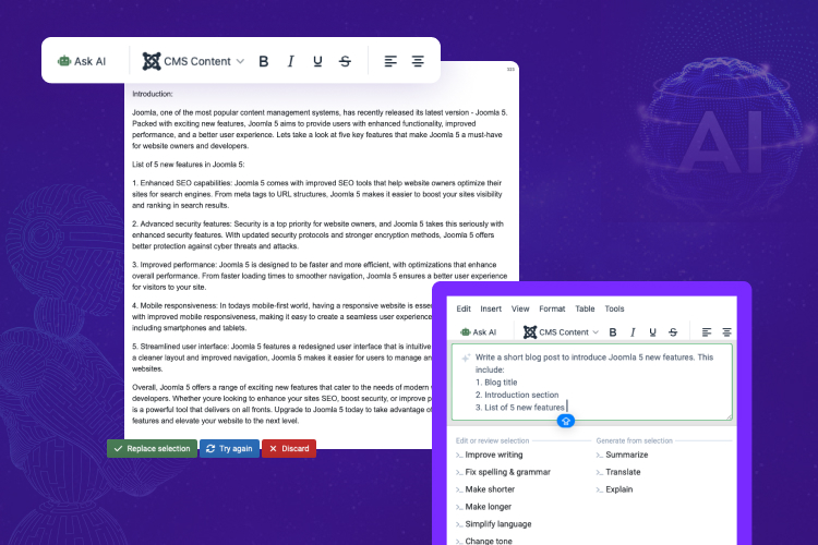 Joomla AI Content Generator extension