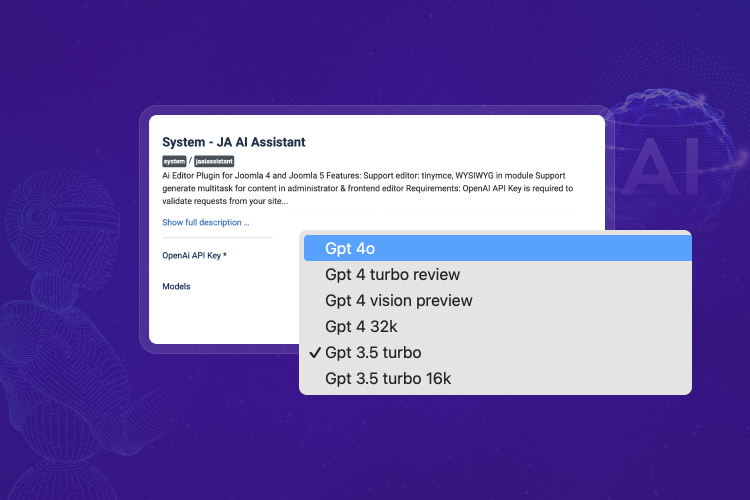 Joomla AI Content Generator multi models