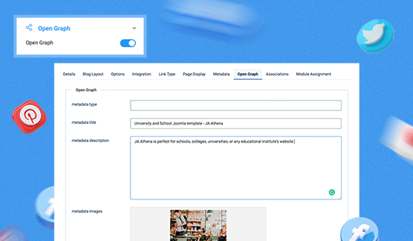 joomla opengraph settings