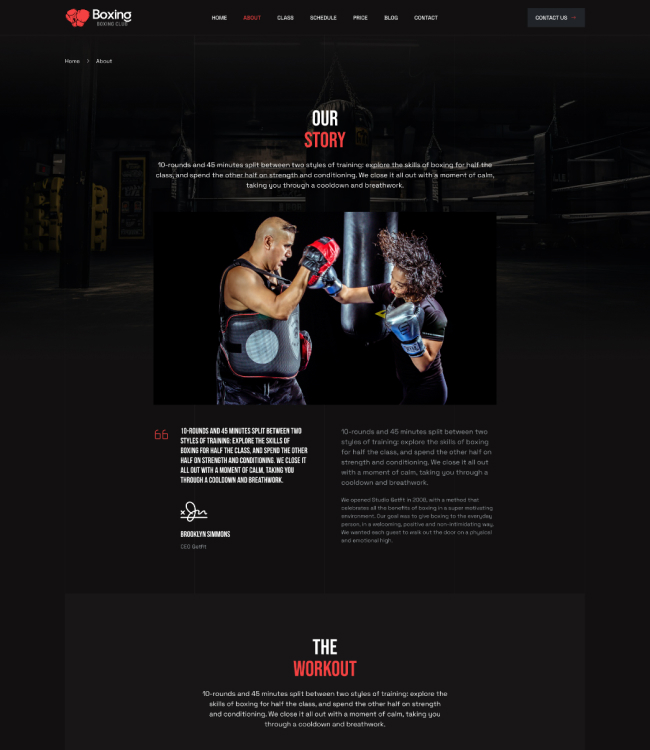 Joomla template for Gym and boxing studio - JA Boxing
