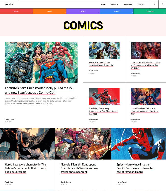 Joomla Movies template - JA Comics