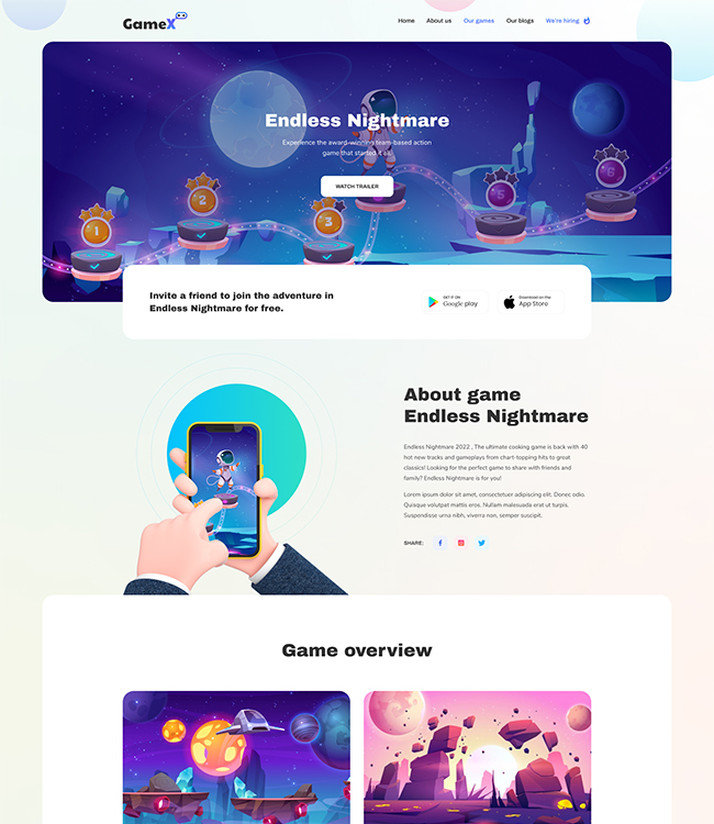 Gaming detail Joomla template - JA GameX