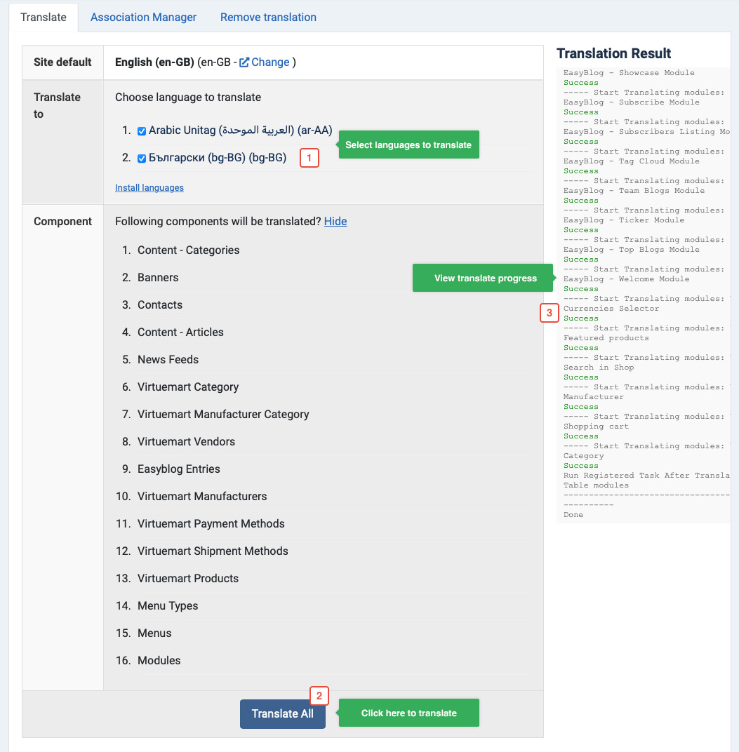 Joomla multilingual extension - JA Multilingual