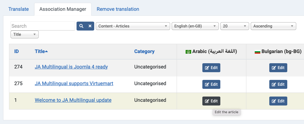 Joomla multilingual extension - JA Multilingual