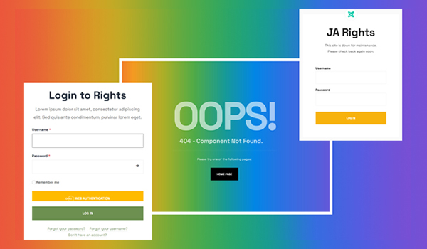 LGBT Joomla template default pages support