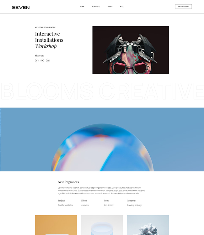 Joomla template for creative portfolio - JA Seven