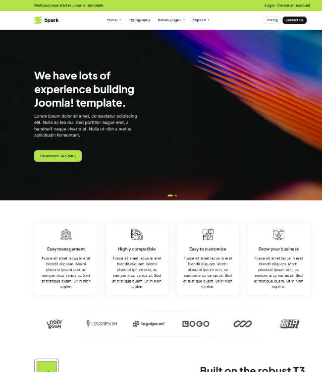 Business Joomla Joomla template - JA Spark