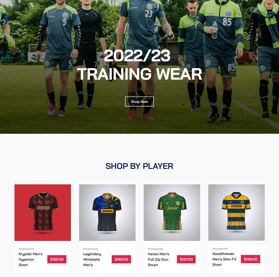 JA Sport Joomla template shop page