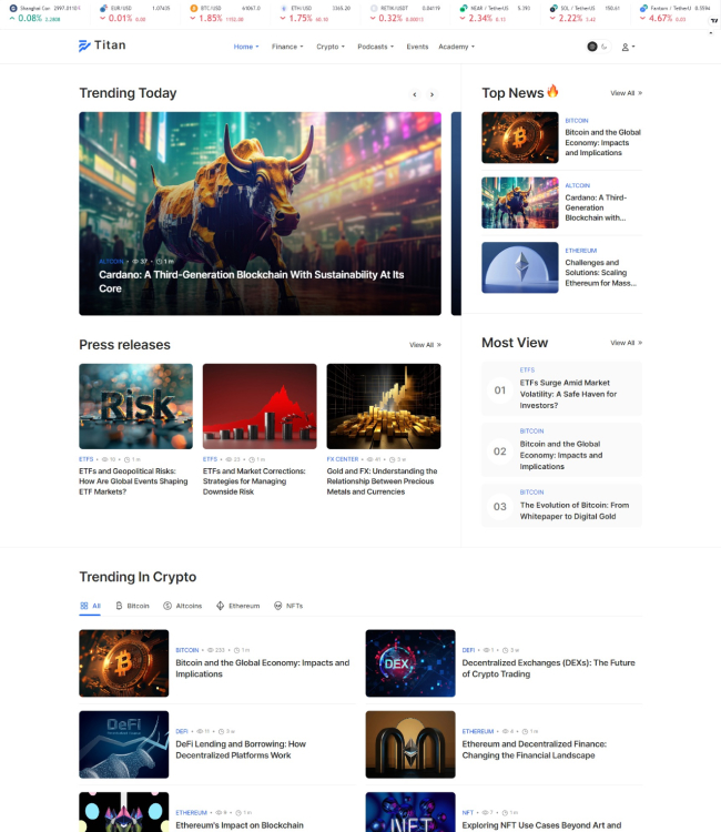 Joomla News and magazine template - JA Titan