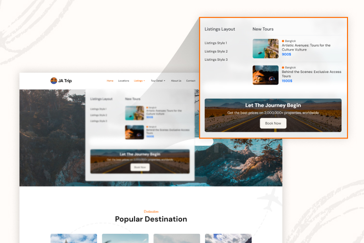 Premier Joomla Template for Travel Agencies - JA Trip | JoomlArt