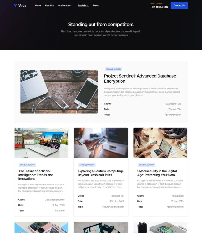 Joomla portfolio template - JA Vega