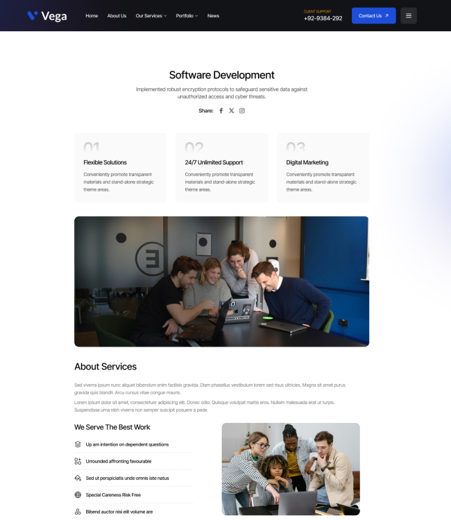 Joomla service template - JA Vega