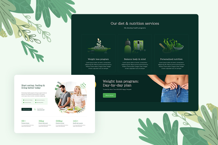 Health and Nutrition service Joomla template
