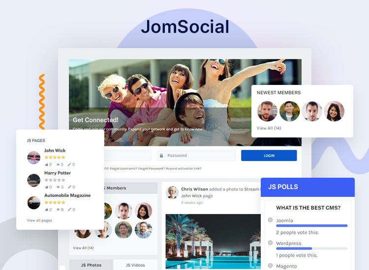JA Purity IV joomla template for social and community