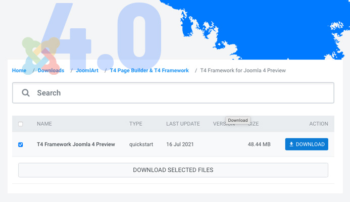 download t4 framework for joomla 4