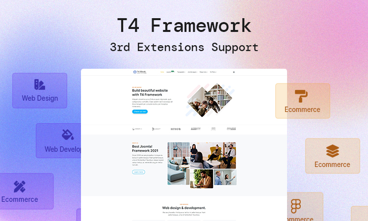 T4 Joomla template framework support 3rd party extenions