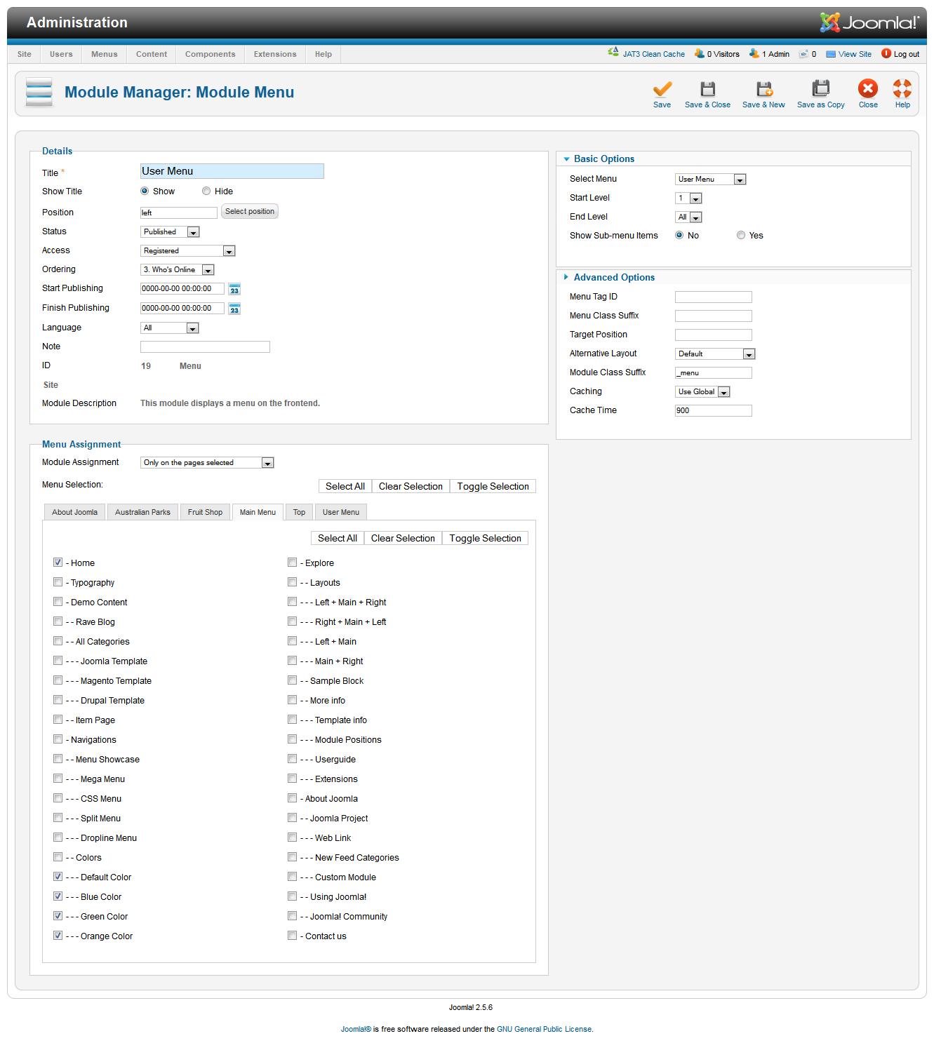 Joomla Интерфейс. Модуль для Joomla меню. Main menu компонент. Навигация Joomla 4.