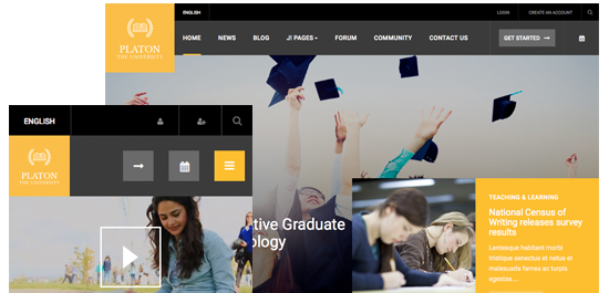 Fully responsive education Joomla template